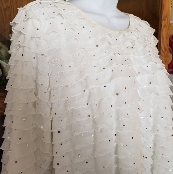 White sparkle glitter top💕 - Picture 3 of 4
